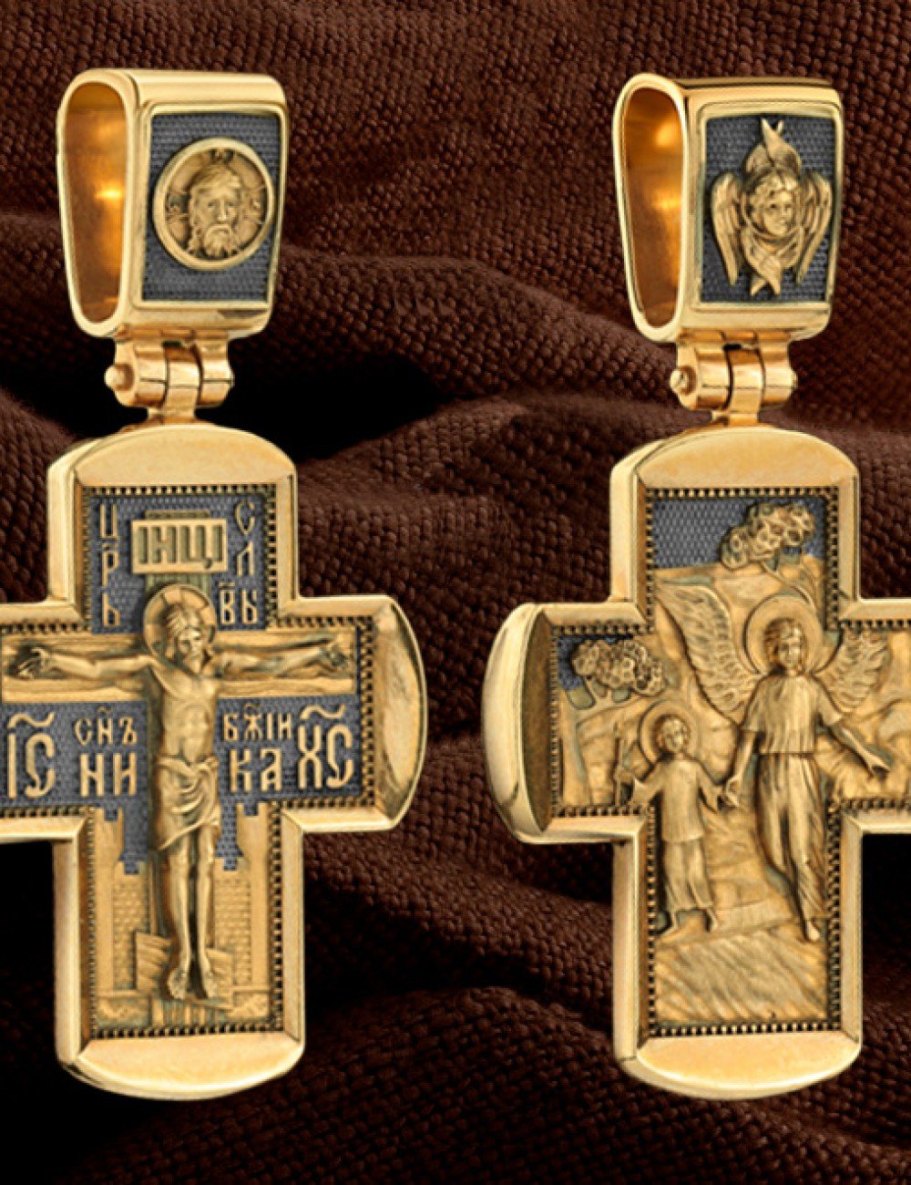 Крест из лимонного золота