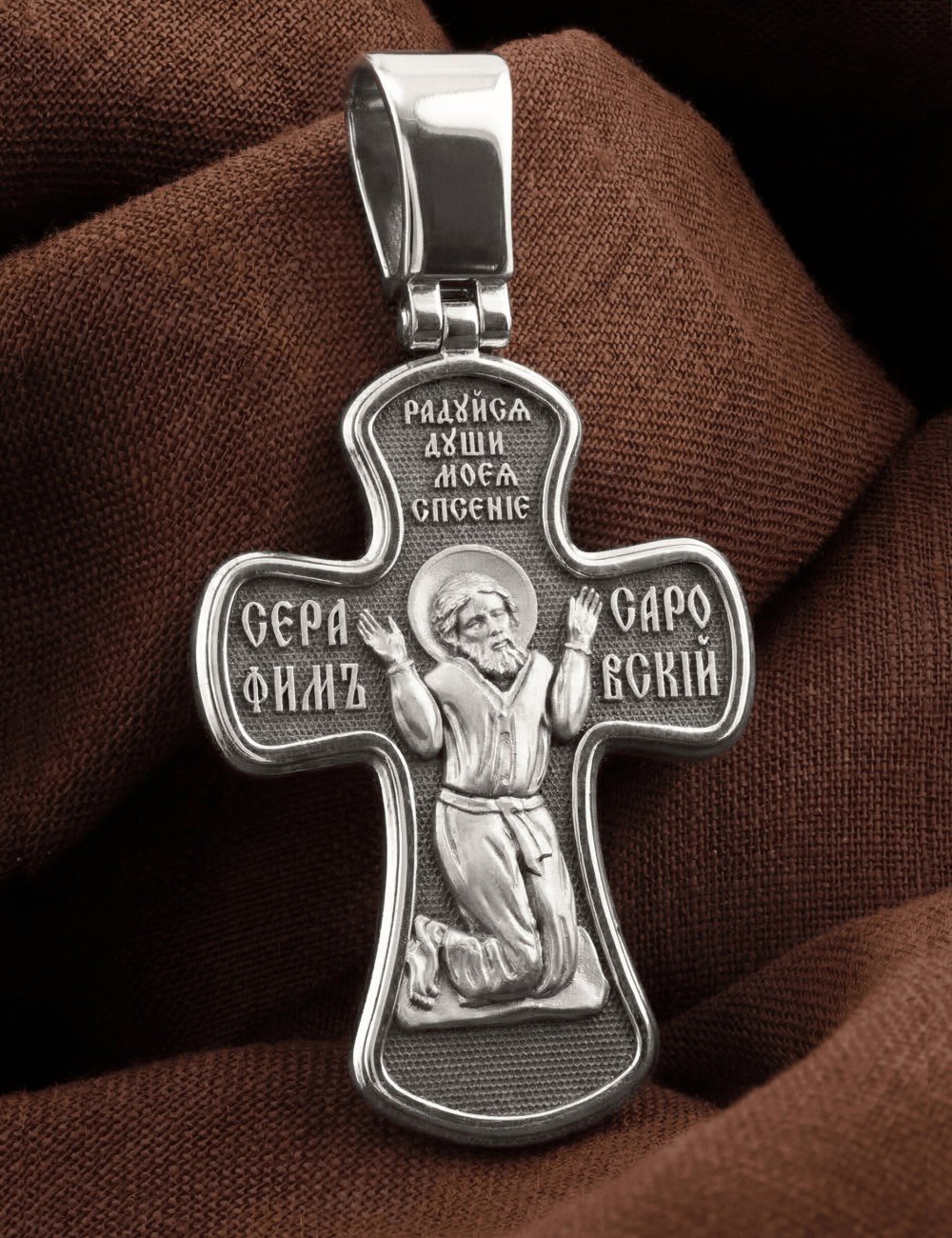 Крест из белого золота