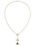 Колье из лимонного золота c бриллиантами, ониксом и перламутром