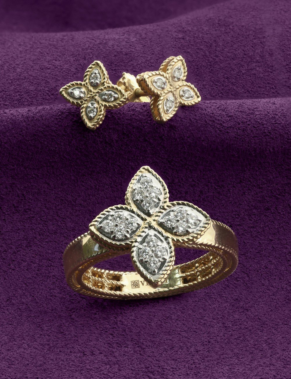 Серьги из лимонного золота c бриллиантами