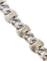 Браслет из серебра и золота c рубином