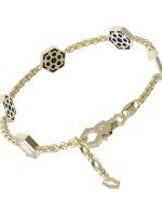 Браслет из лимонного золота c ониксом, лазуритом, малахитом и перламутром