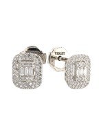 Серьги из белого золота c бриллиантами