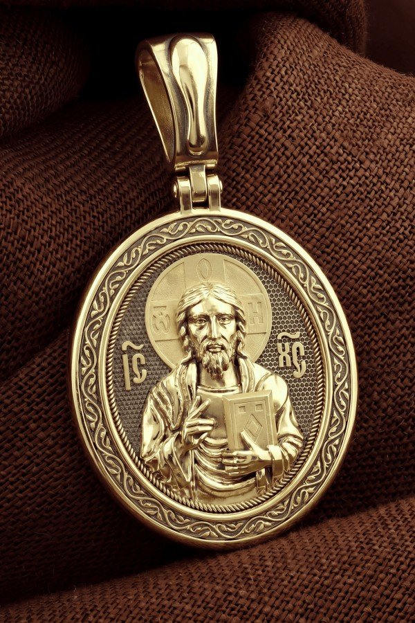 Образок из лимонного золота 585 пробы