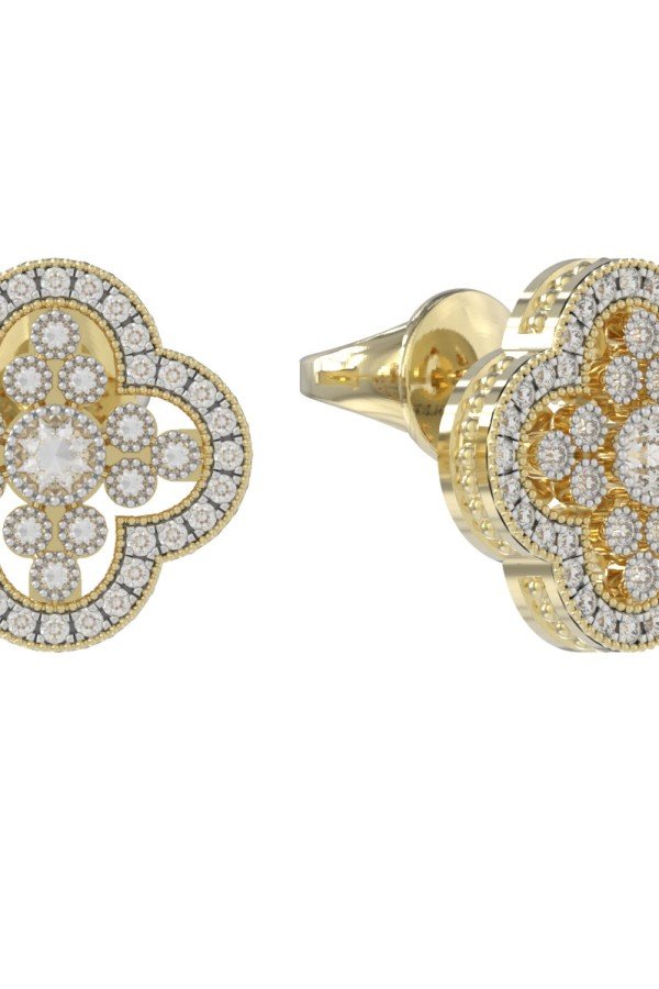 Серьги из лимонного золота c бриллиантами