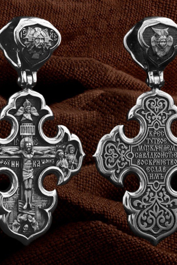 Крест из белого золота