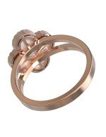 Кольцо из золота c бриллиантами и перламутром