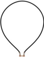 Гайтан из золота c кожаным шнурком