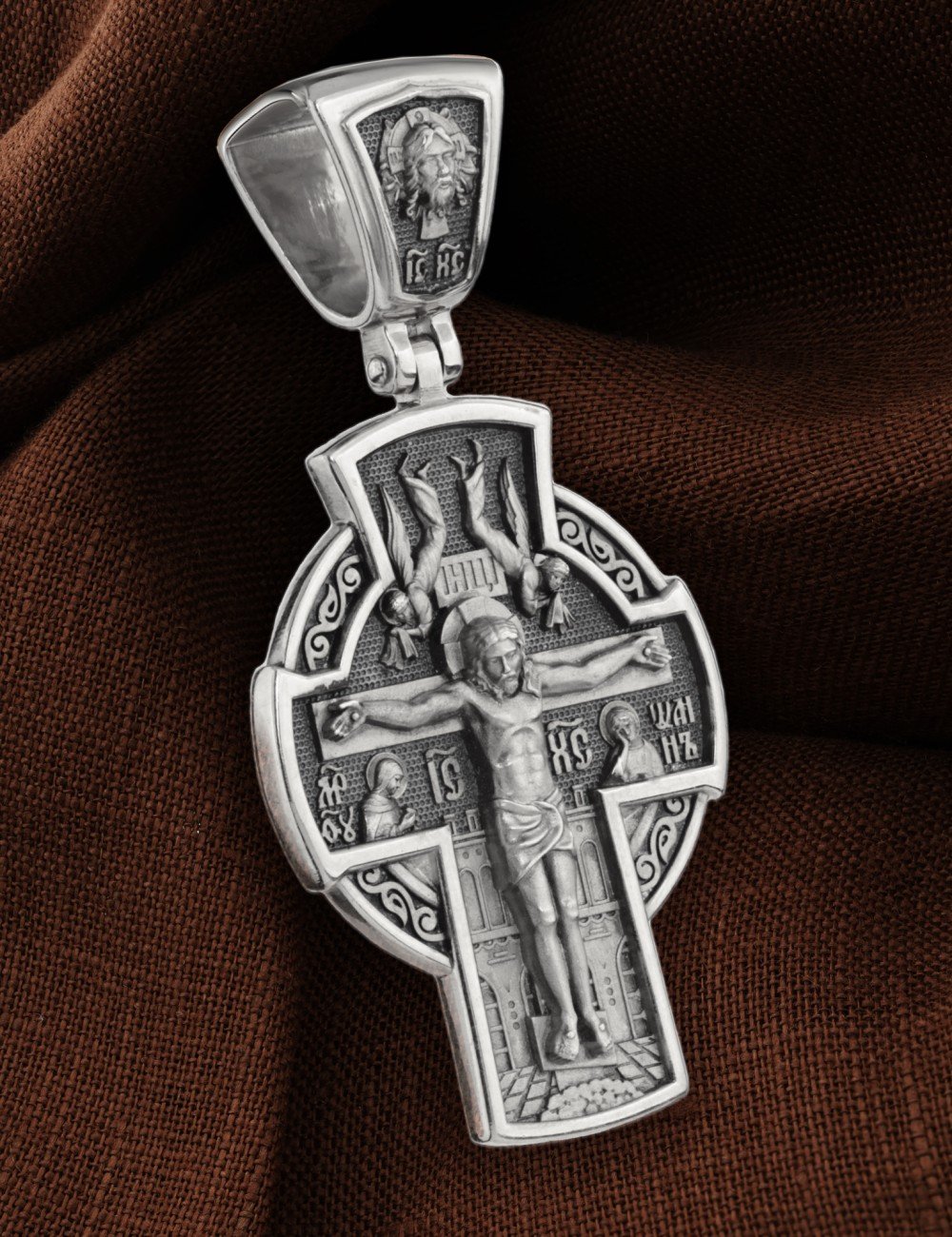 Крест из белого золота