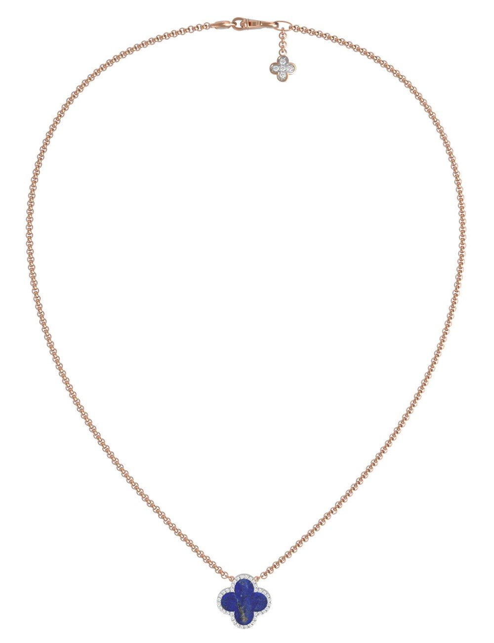 Колье из золота c бриллиантами и лазуритом