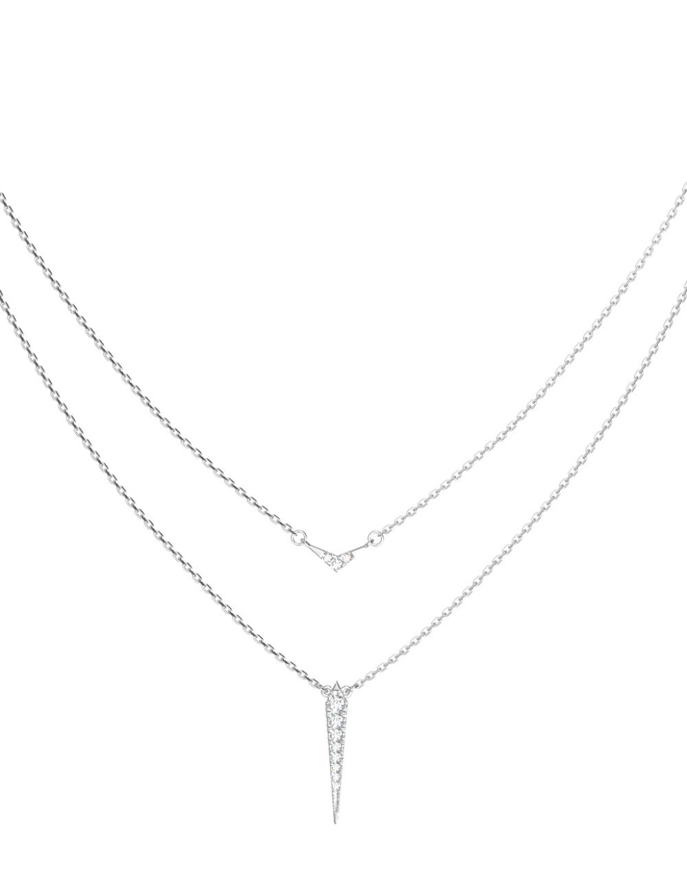 Колье из белого золота c бриллиантами