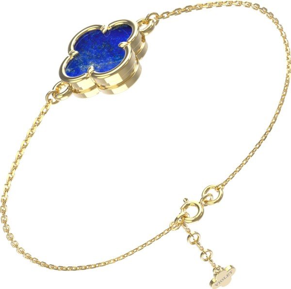 Браслет из лимонного золота c лазуритом