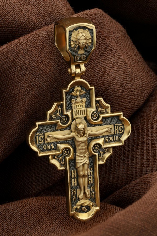 Крест из лимонного золота