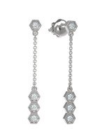 Серьги из белого золота c бриллиантами