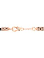 Гайтан из золота c кожаным шнурком