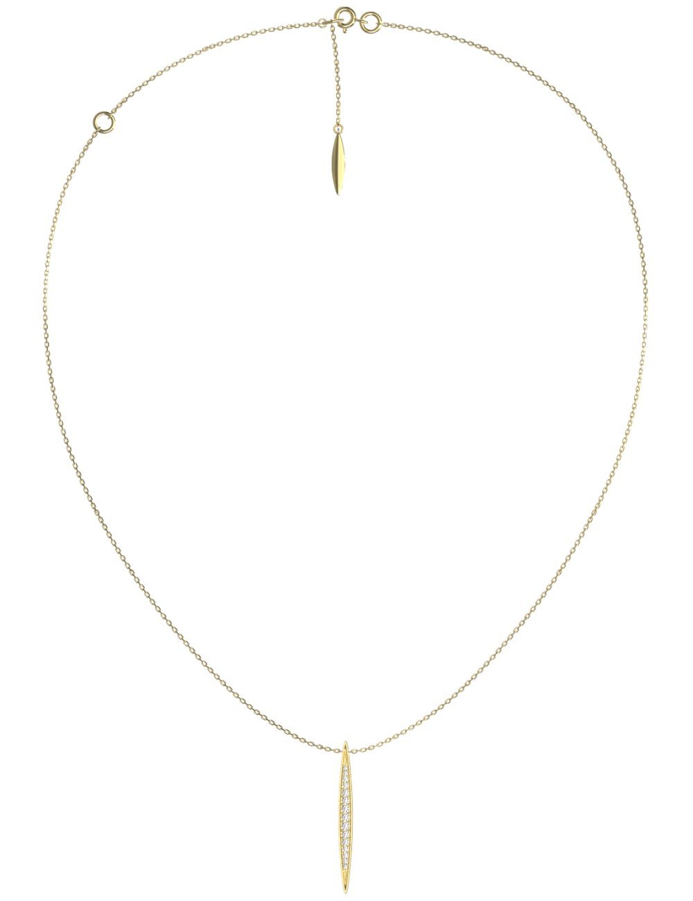 Колье из лимонного золота c бриллиантами