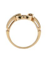 Кольцо из золота c бриллиантами и перламутром