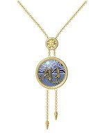 Колье из лимонного золота c эмалью