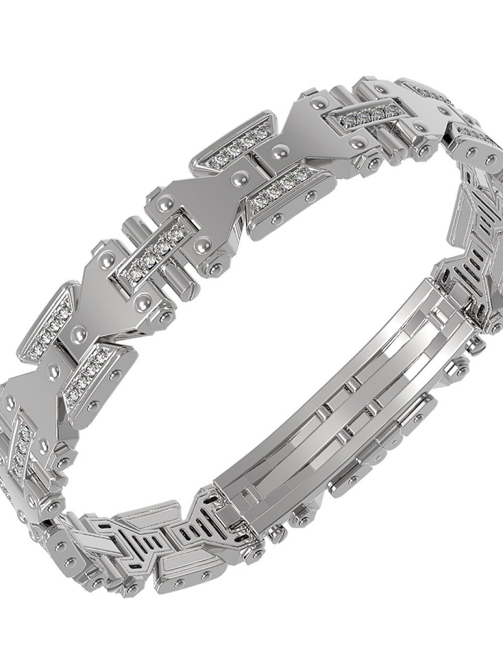 Браслет из белого золота c бриллиантами