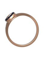 Кольцо из золота c бриллиантами и сапфиром