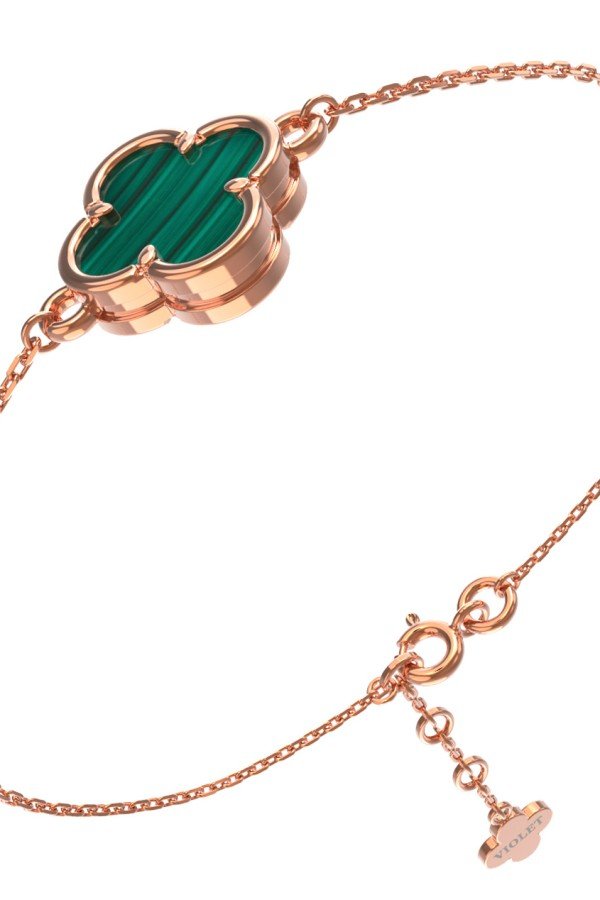 Браслет из золота c малахитом