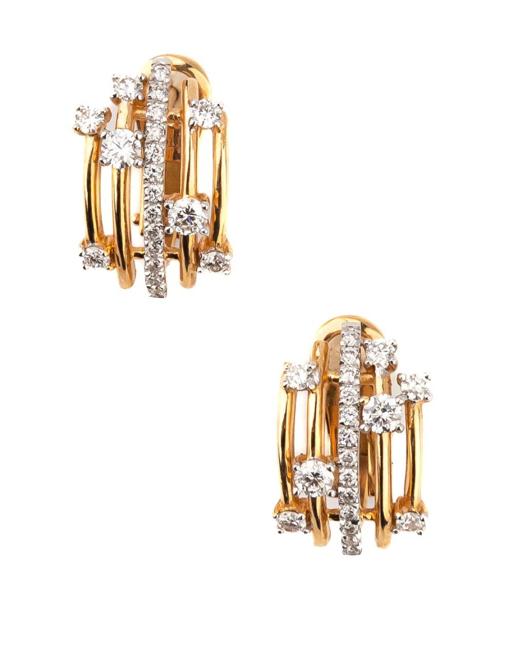 Серьги из золота c бриллиантами