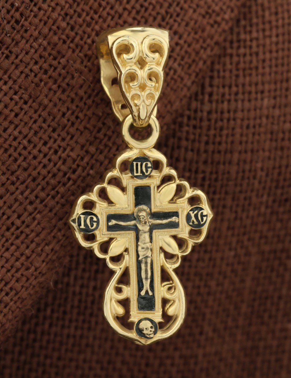 Крест из лимонного золота