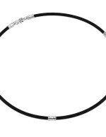 Шнурок шёлковый из белого золота c шёлковым шнурком