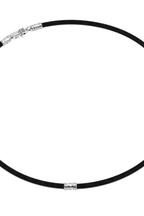 Шнурок шёлковый из белого золота c шёлковым шнурком