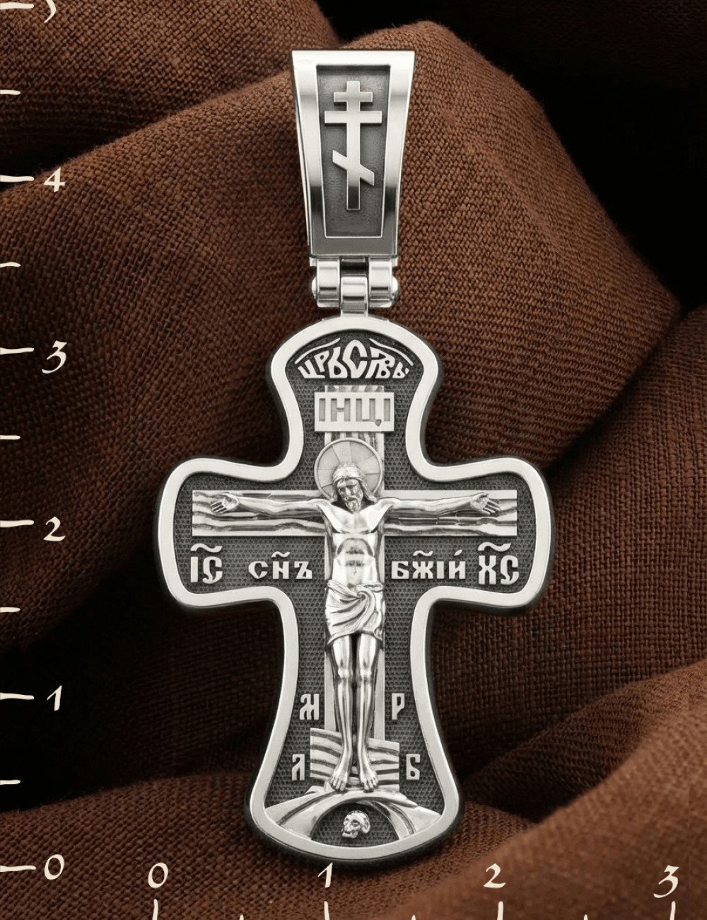 Крест из белого золота