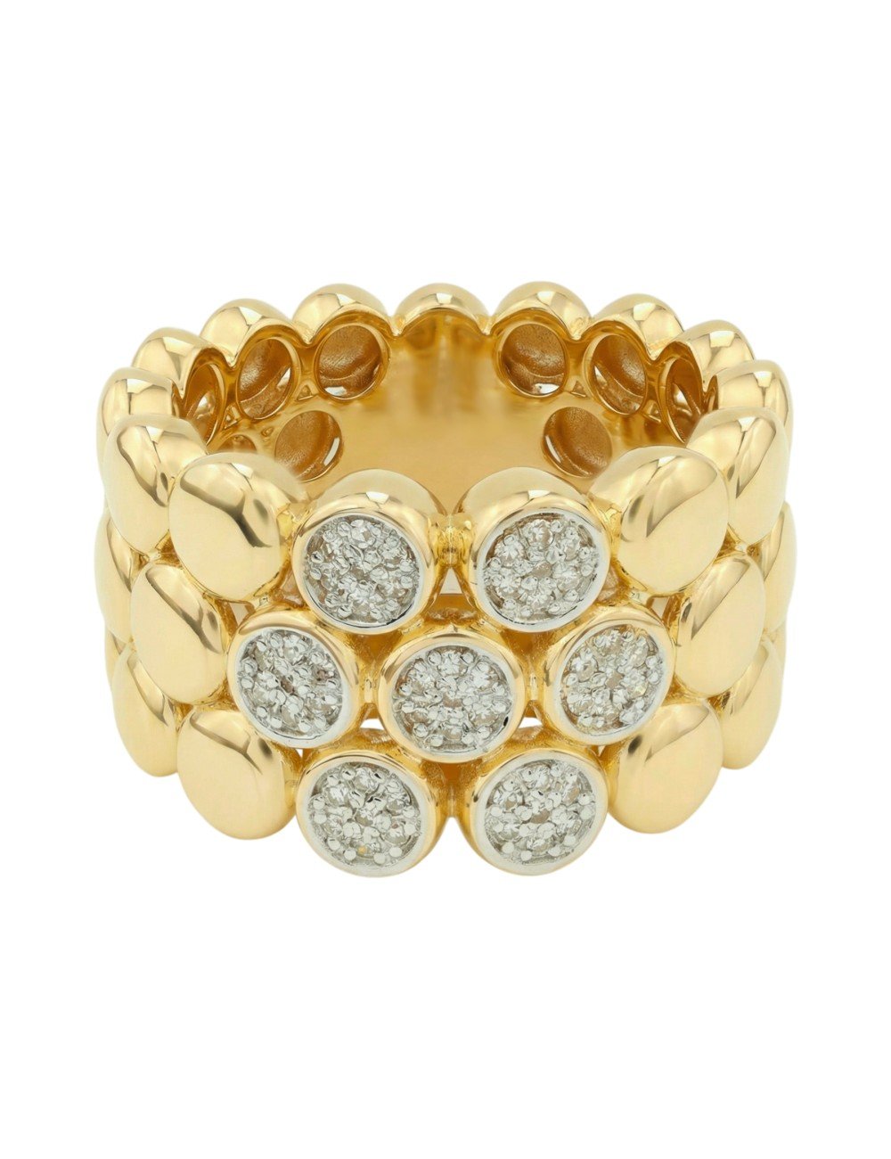 Кольцо из лимонного золота c бриллиантами и рубином