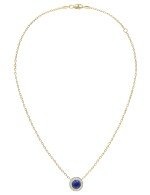 Колье из лимонного золота c бриллиантами и лазуритом