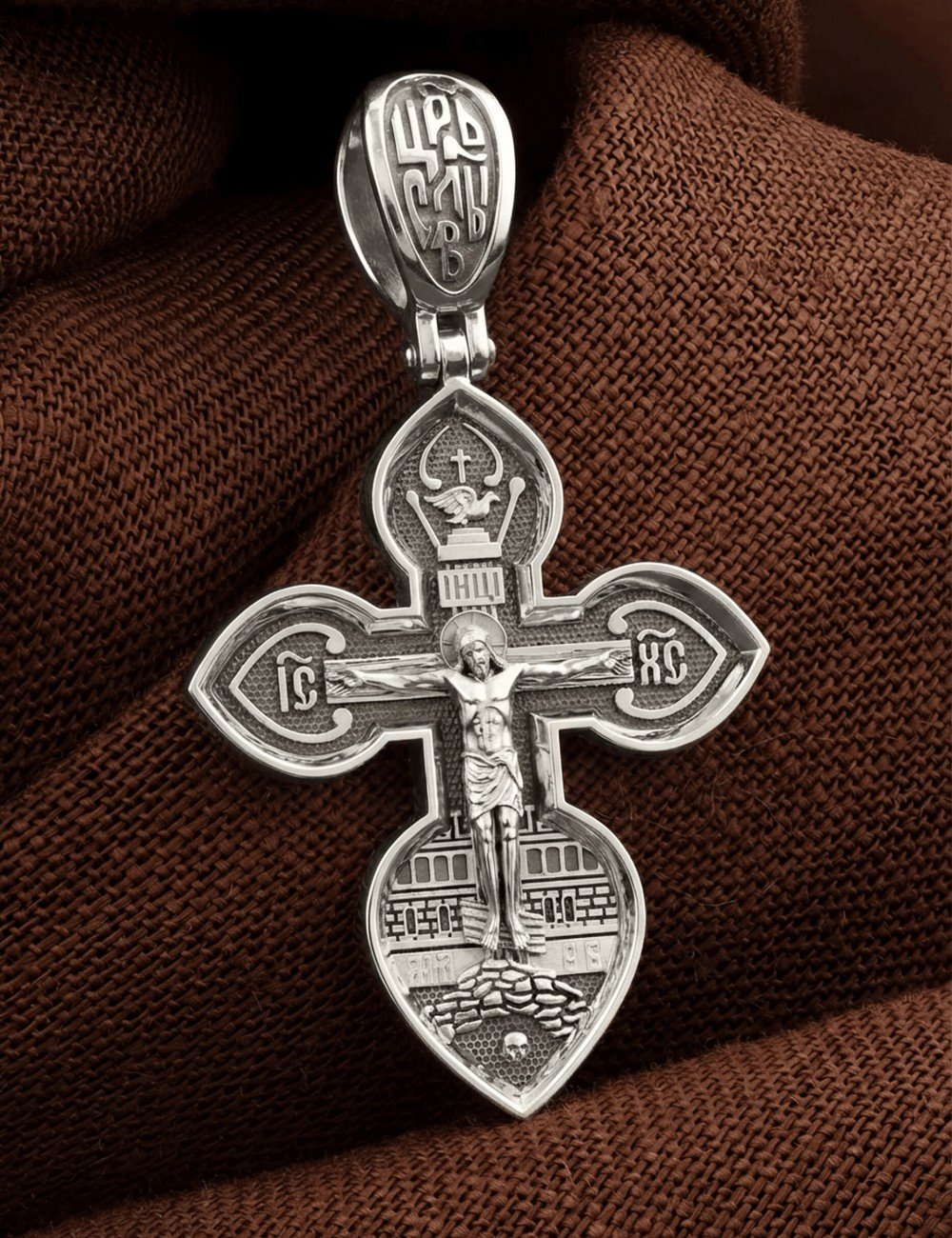 Крест из белого золота