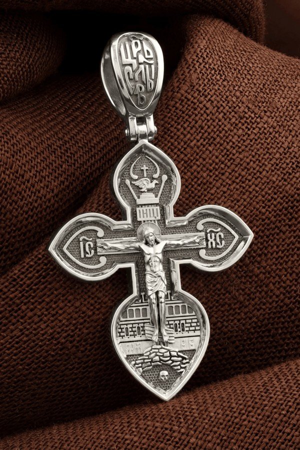 Крест из белого золота