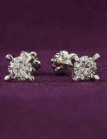 Серьги из белого золота c бриллиантами