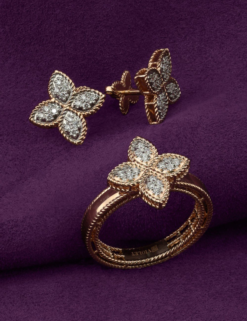 Серьги из золота c бриллиантами