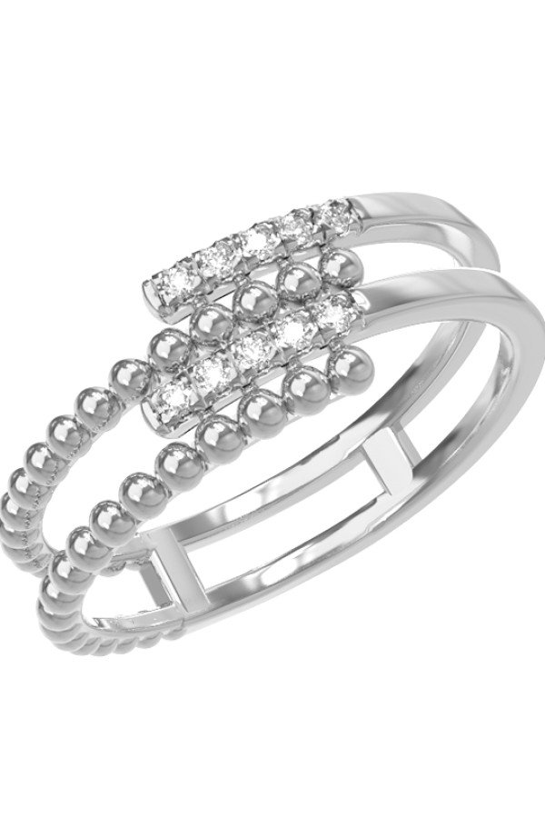 Кольцо из белого золота c бриллиантами