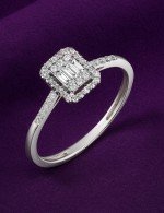 Кольцо из белого золота c бриллиантами