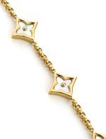 Браслет из лимонного золота c лазуритом и перламутром