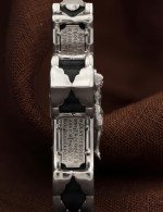 Крест из белого золота c эбеновым деревом