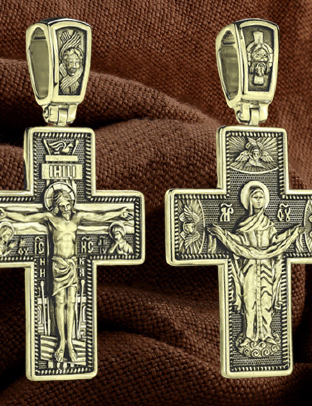 Крест из лимонного золота