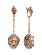 Серьги из золота c эмалью