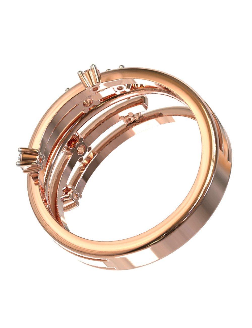 Кольцо из золота c бриллиантами