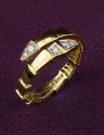Кольцо из лимонного золота c бриллиантами