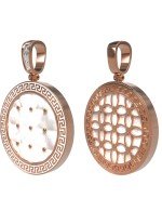 Подвеска из золота c эмалью и перламутром