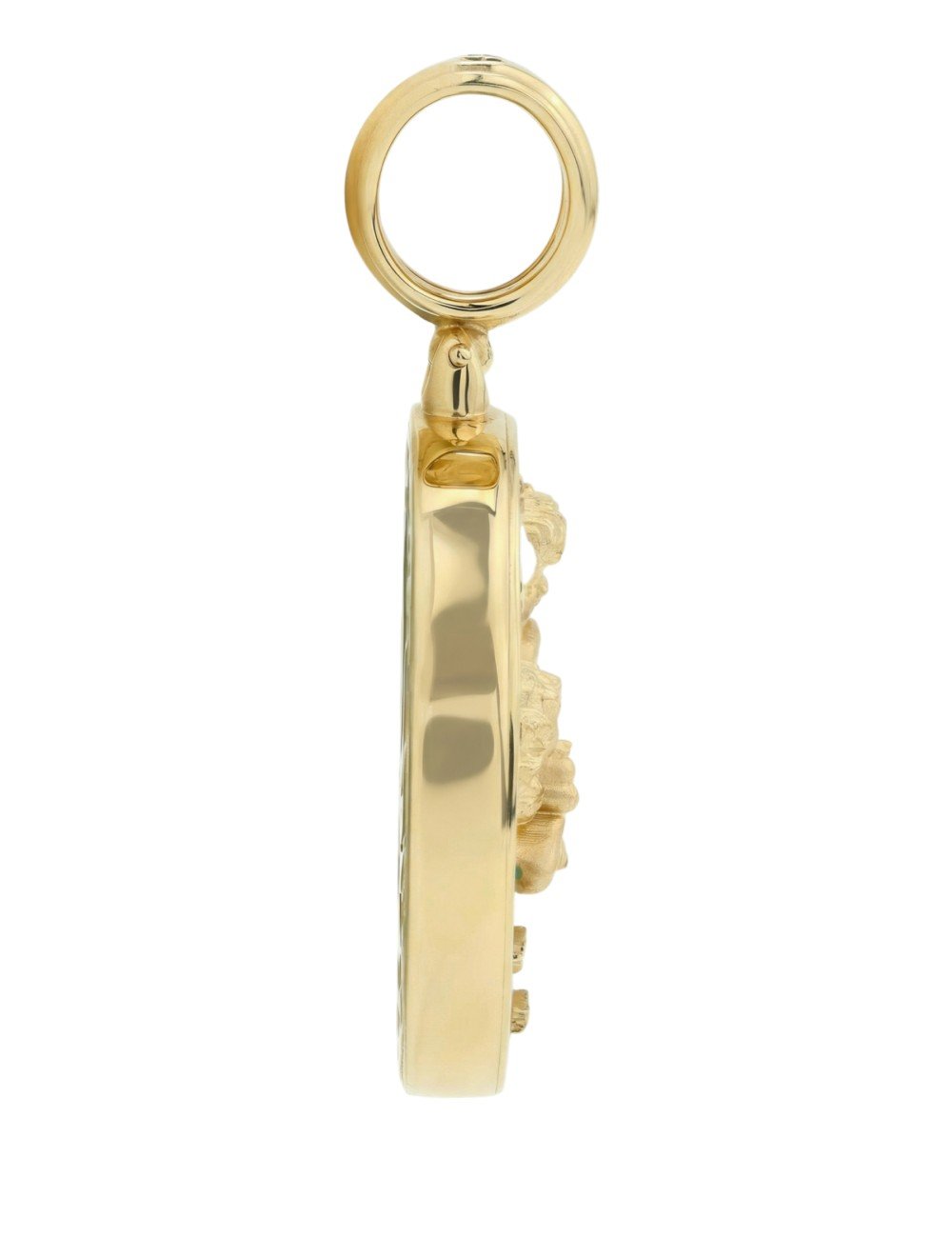 Подвеска из лимонного золота c бирюзой и перламутром