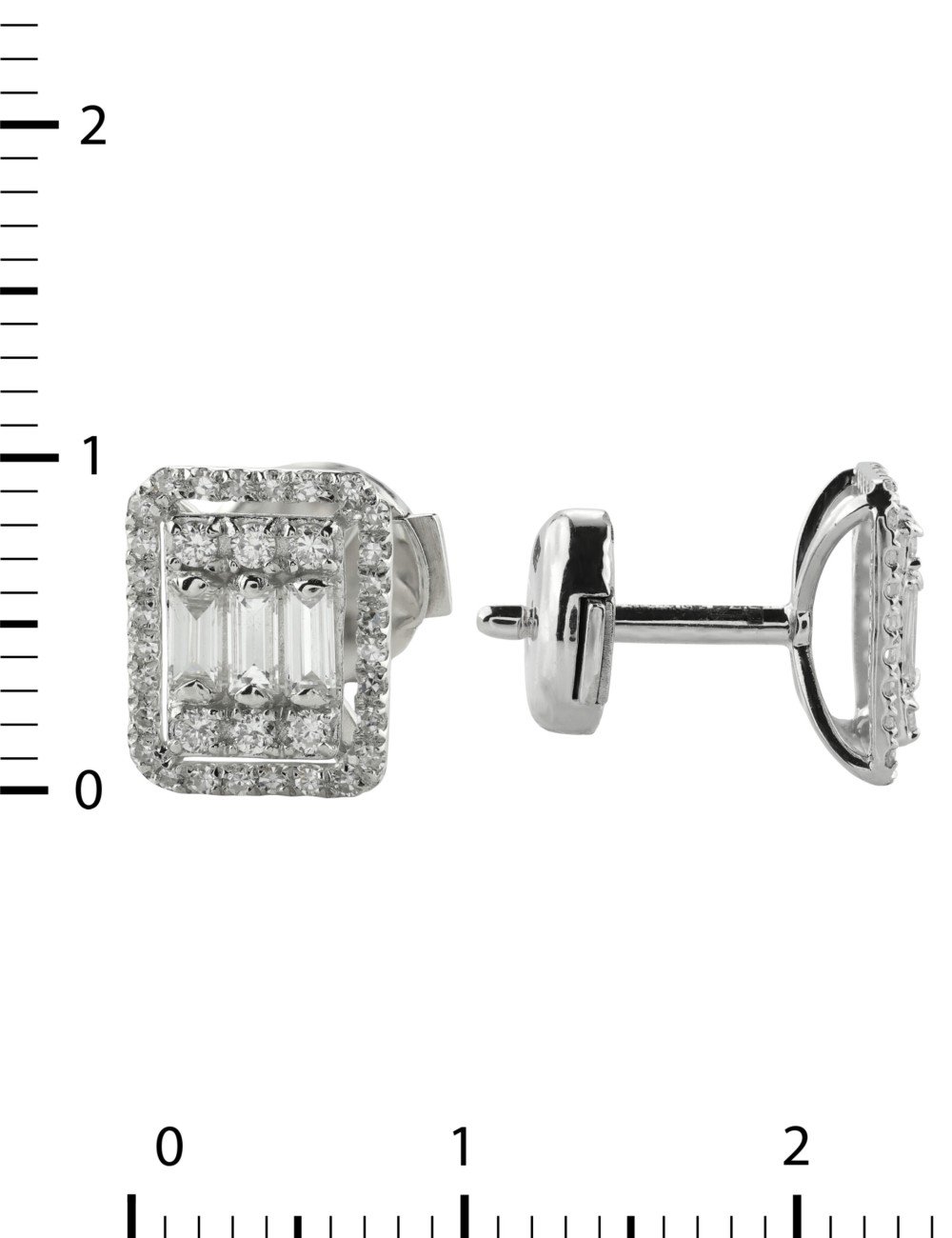 Серьги из белого золота c бриллиантами