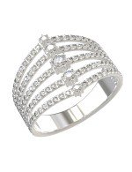 Кольцо из белого золота c бриллиантами