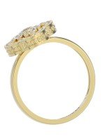 Кольцо из лимонного золота c бриллиантами