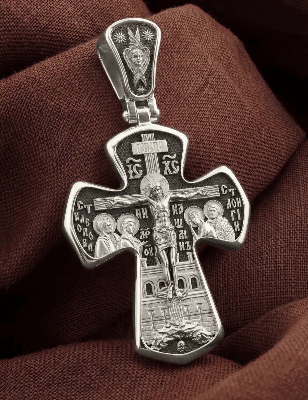 Крест из белого золота